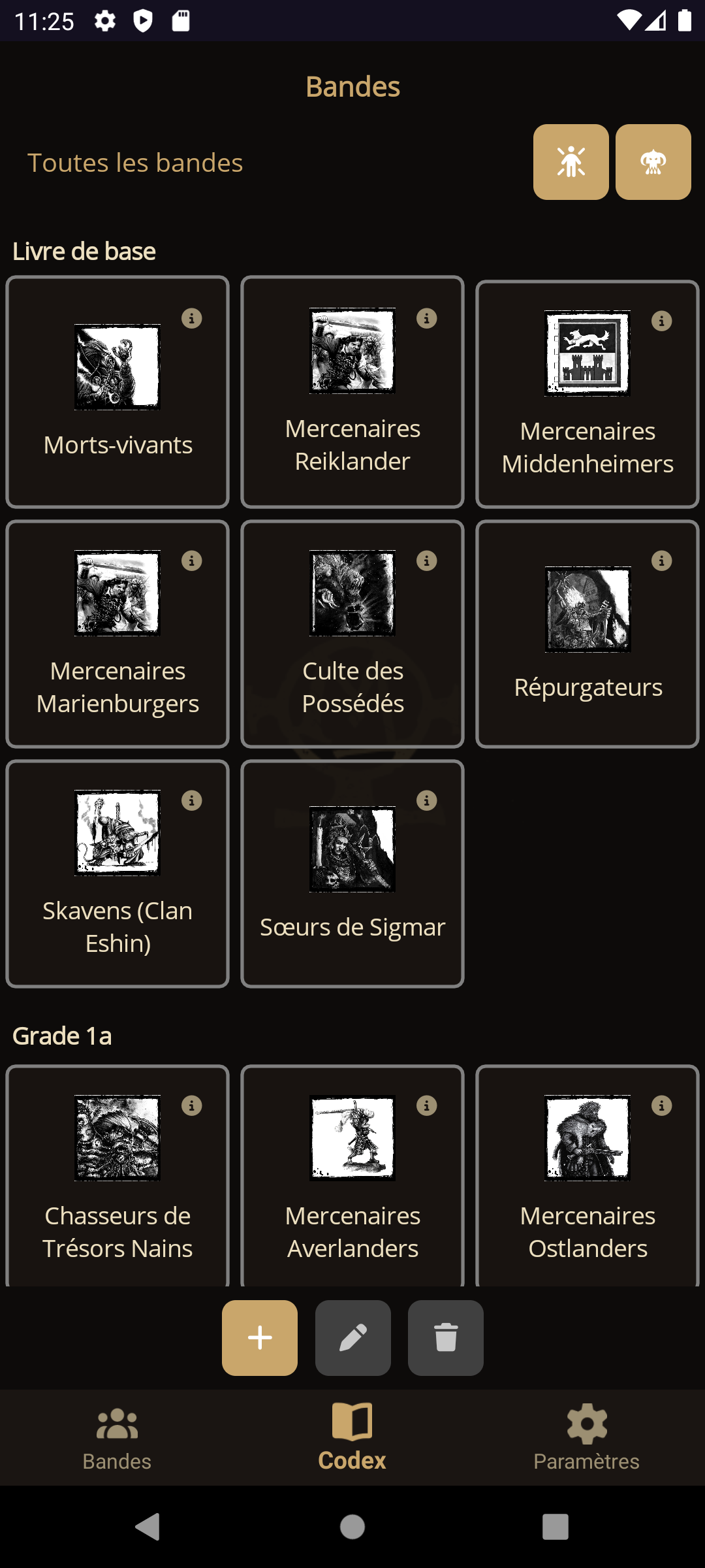 Codex : catalogue de règles